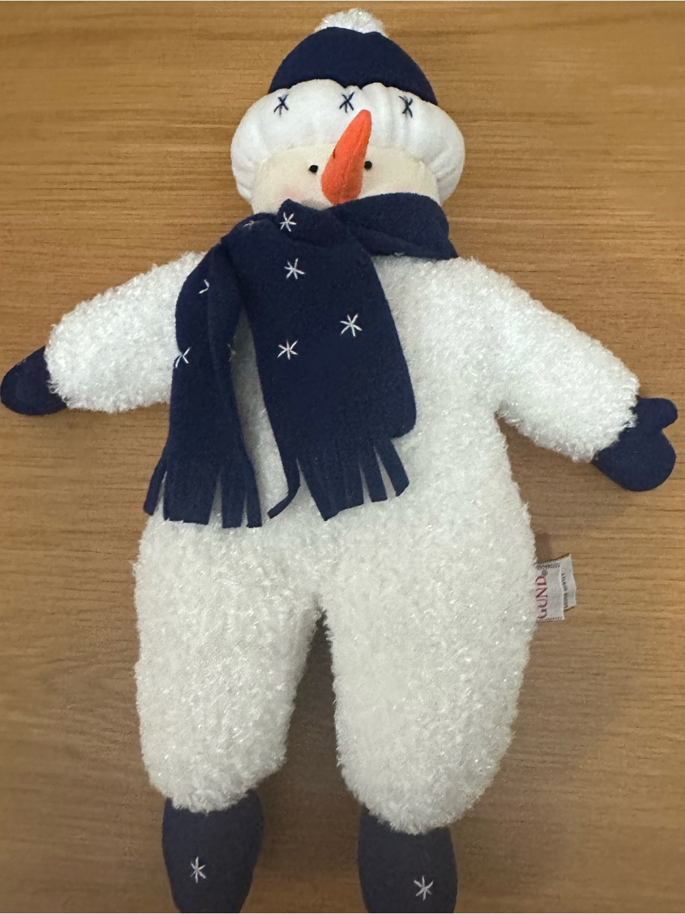 Gund Navy Blue Snowman Plush Scarf Accessory